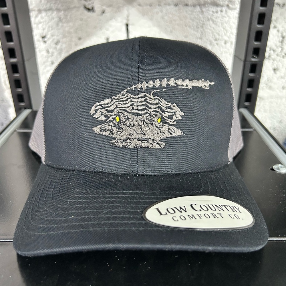 Low Country Comfort Co. Gator Patch Trucker Hat - Black/Grey - NWT
